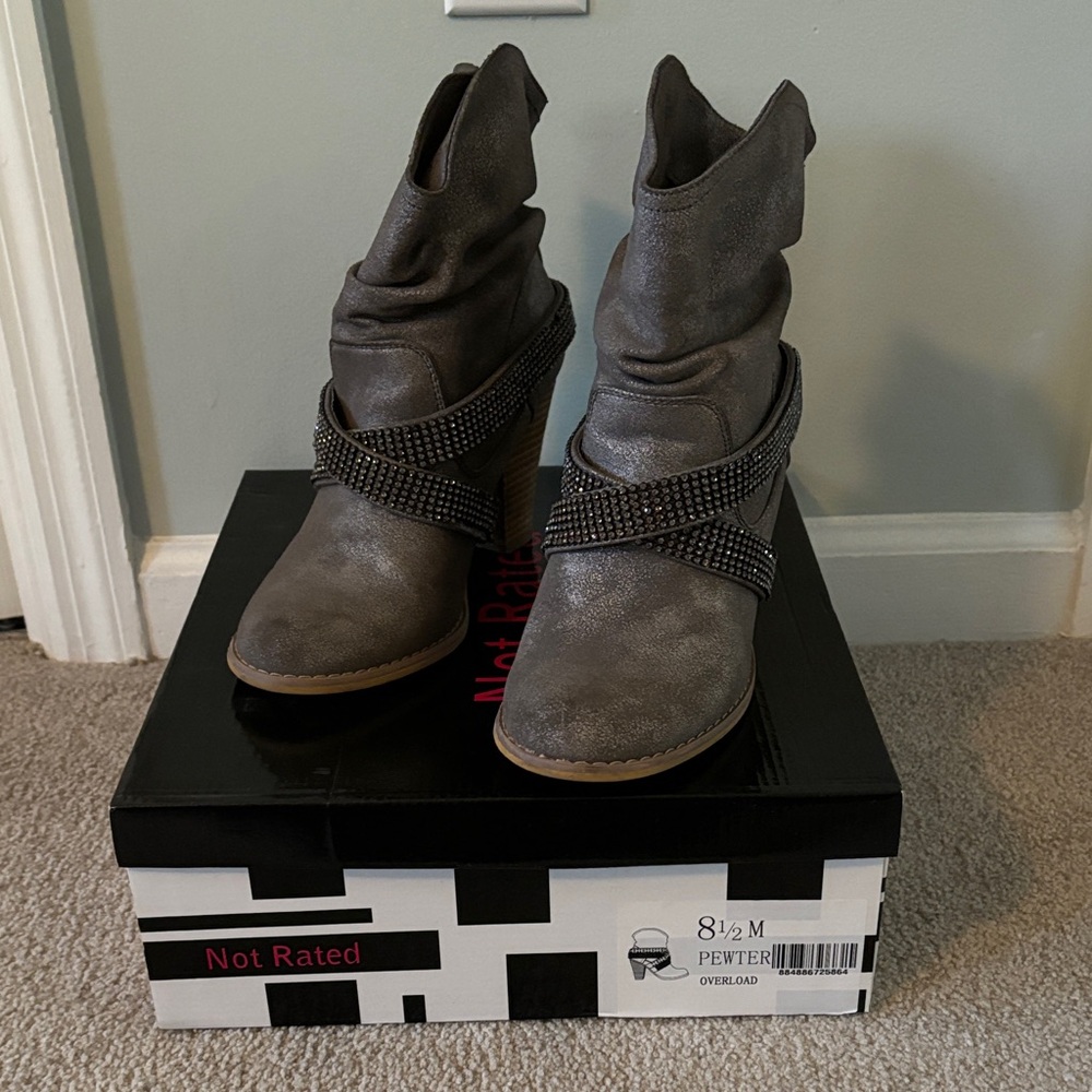 Not Rated Women's Metallic Heeled Boots